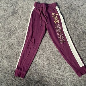 Justice sweatpants
